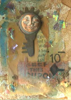 "One Night's Secret" by Lisa Humke, Dodgeville WI - Mixed Media - SOLD